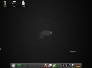 De desktop in de nieuwe openSUSE